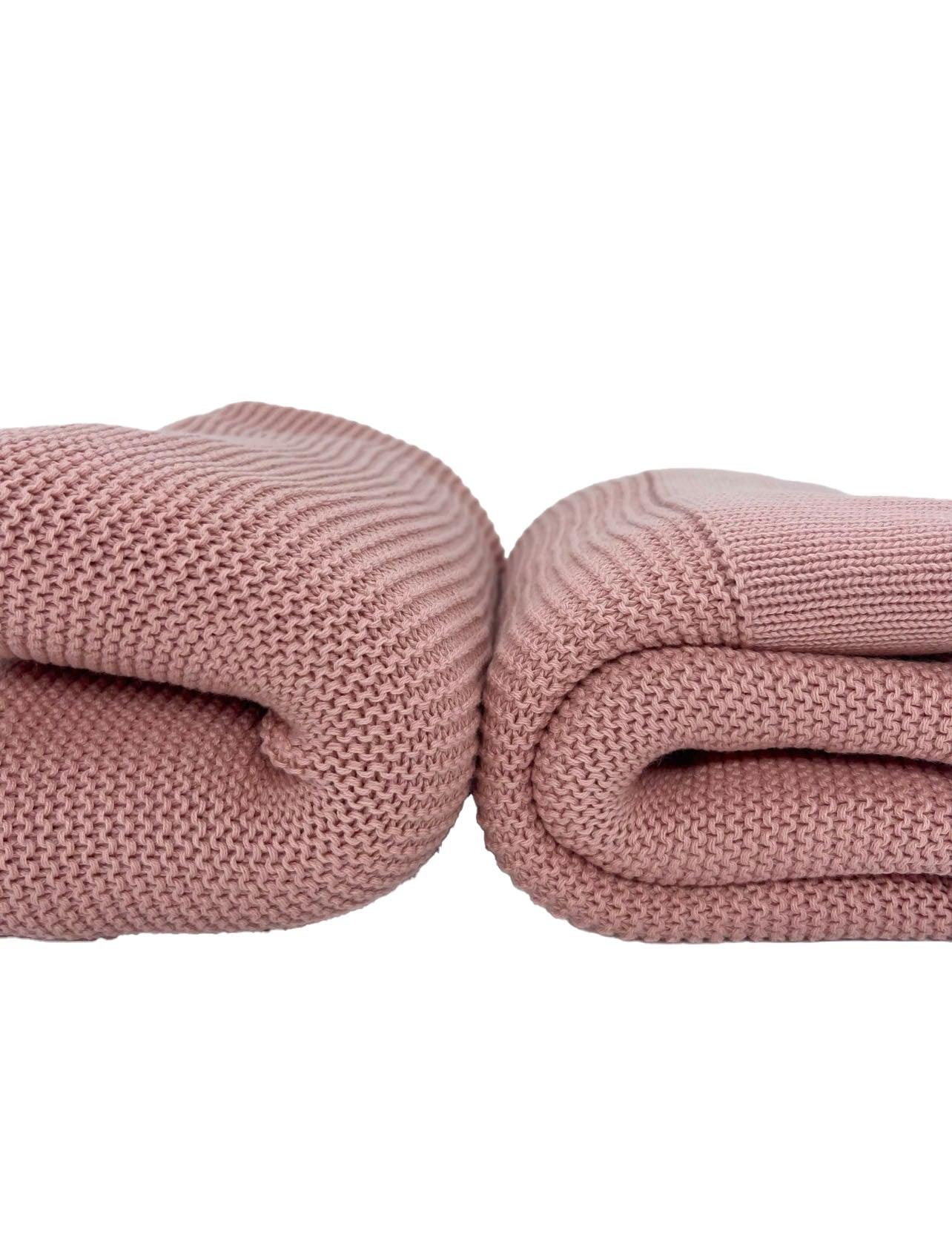 Coral Pink Baby Blanket, Side angle
